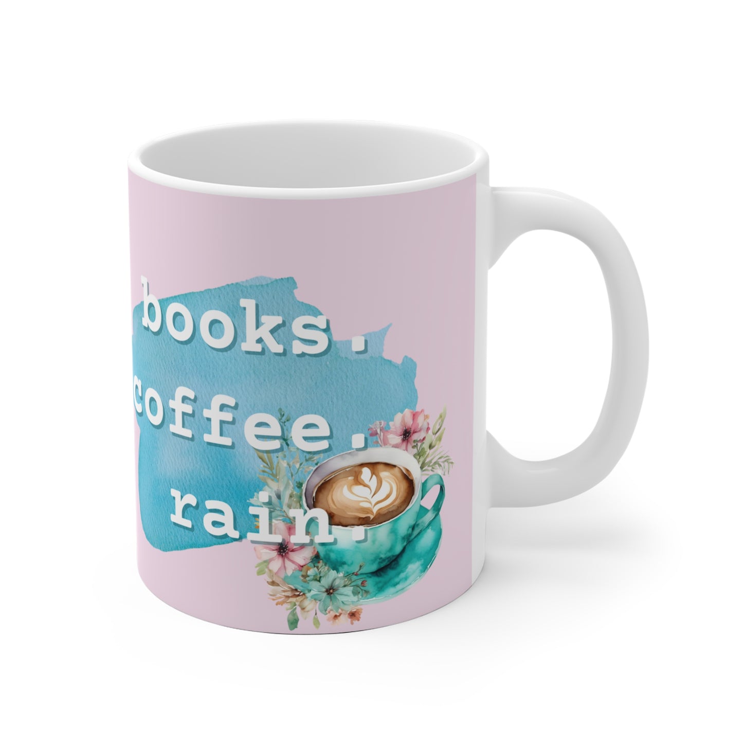 Tasse Kaffeebecher - books coffee rain - Keramiktasse - 325ml
