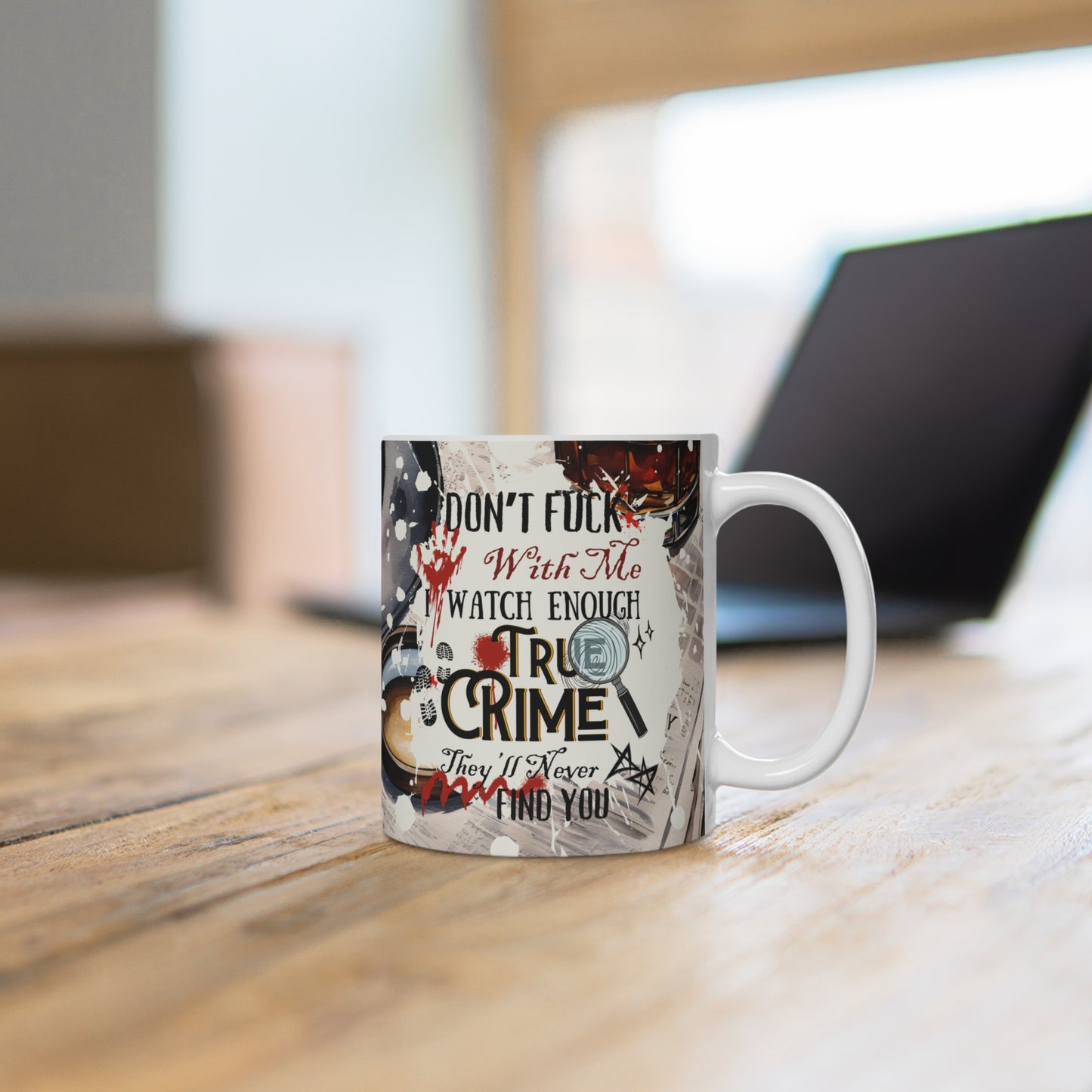 Tasse Kaffeebecher Crime - Keramiktasse 325ml