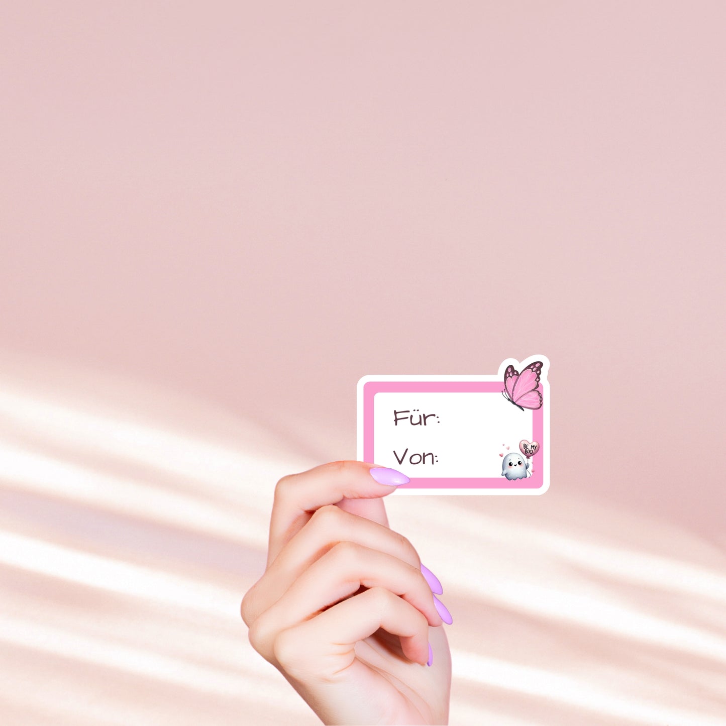 Aufkleber Geschenketiketten - Stickerbogen - 8 Sticker - rosa & pink