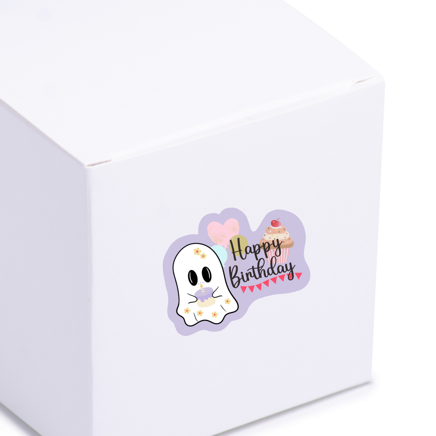 Sticker - Happy birthday - 6 Stück - lila