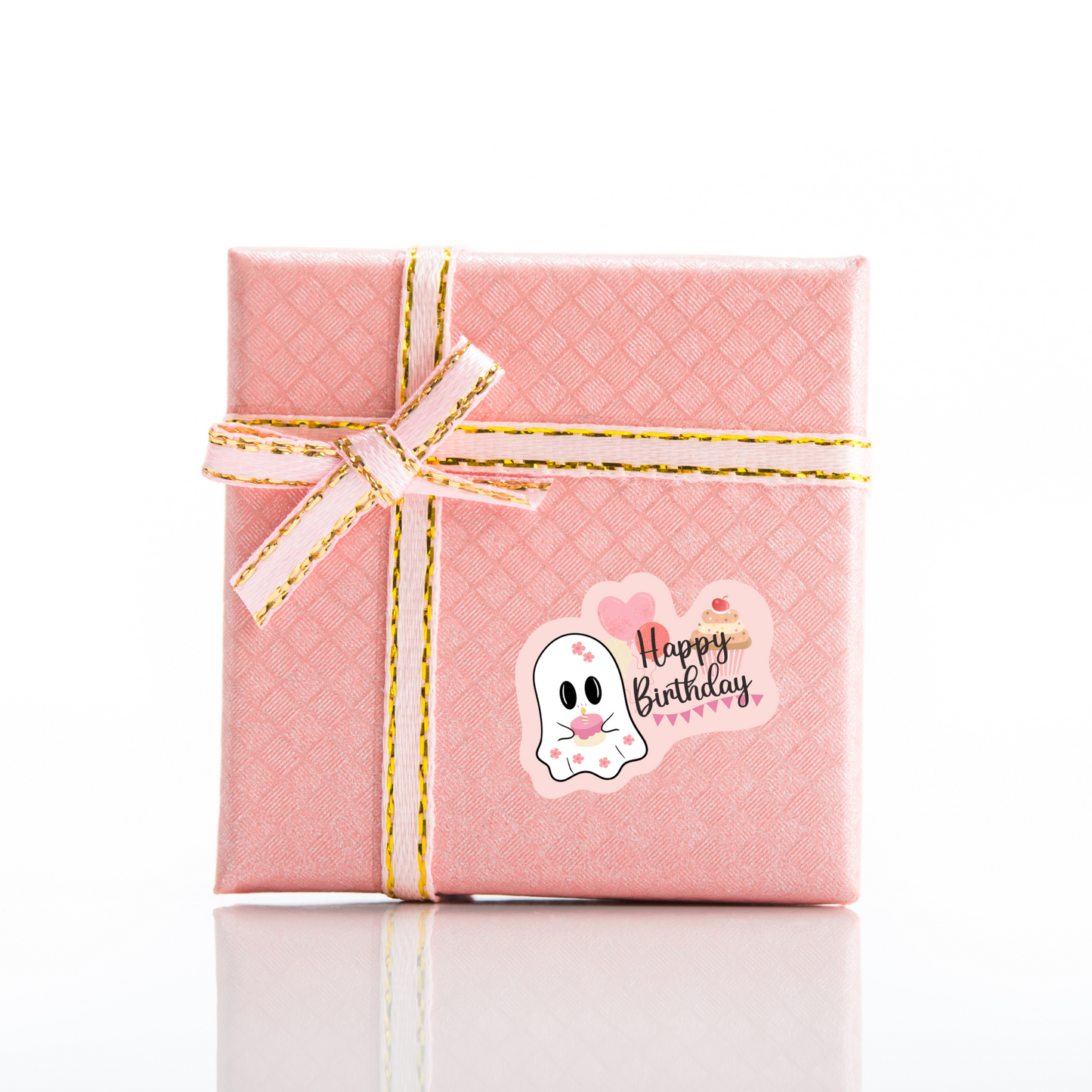 Sticker - Happy birthday - 6 Stück - rosa