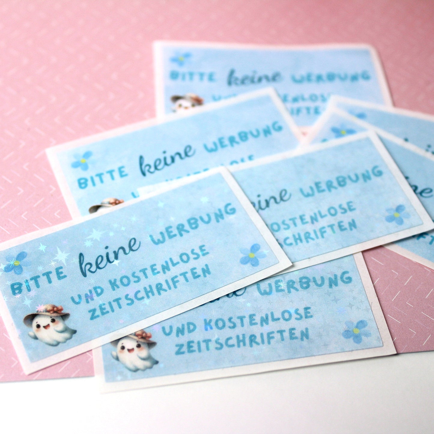 Aufkleber für Briefkasten Sticker- 1 Stk. "Bitte keine Werbung"- Farbe wählbar