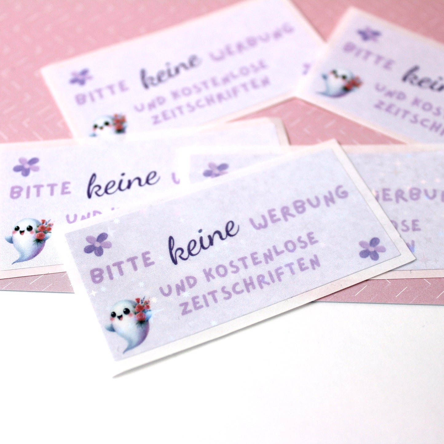 Aufkleber für Briefkasten Sticker- 1 Stk. "Bitte keine Werbung"- Farbe wählbar