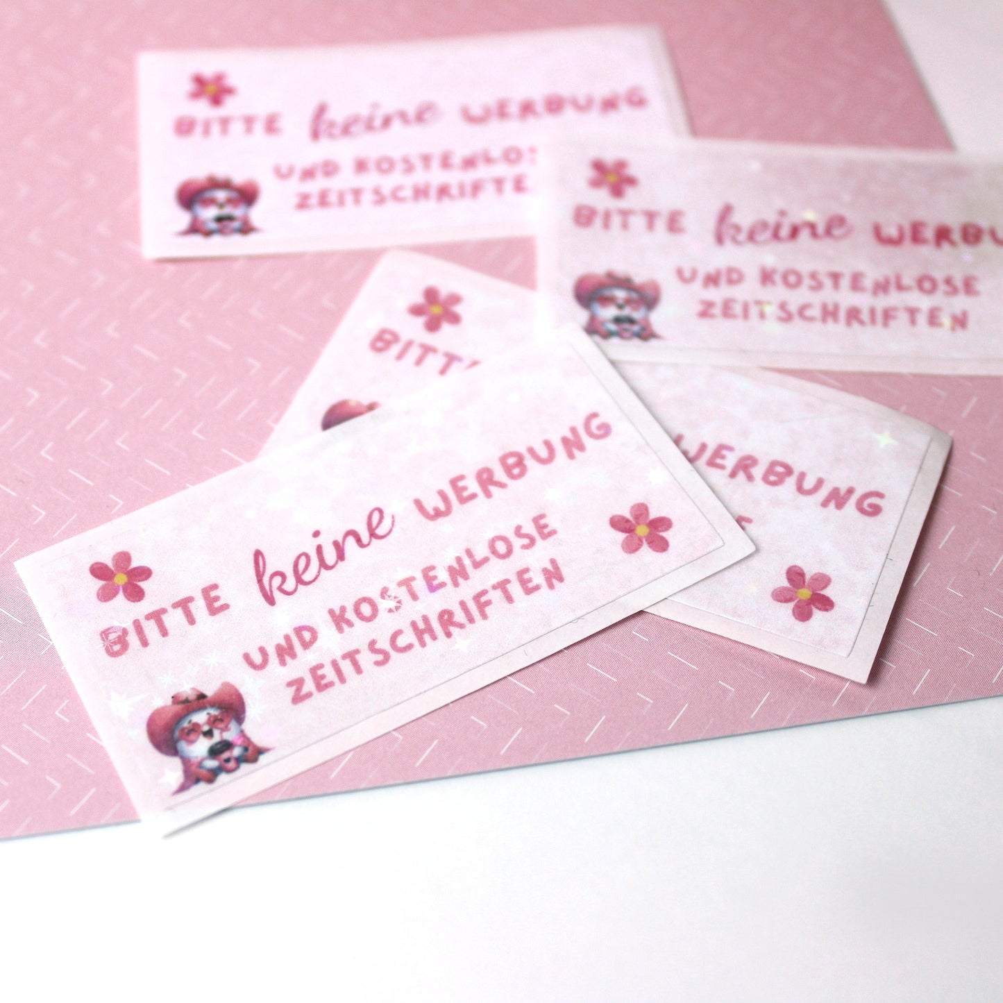 Aufkleber für Briefkasten Sticker- 1 Stk. "Bitte keine Werbung"- Farbe wählbar