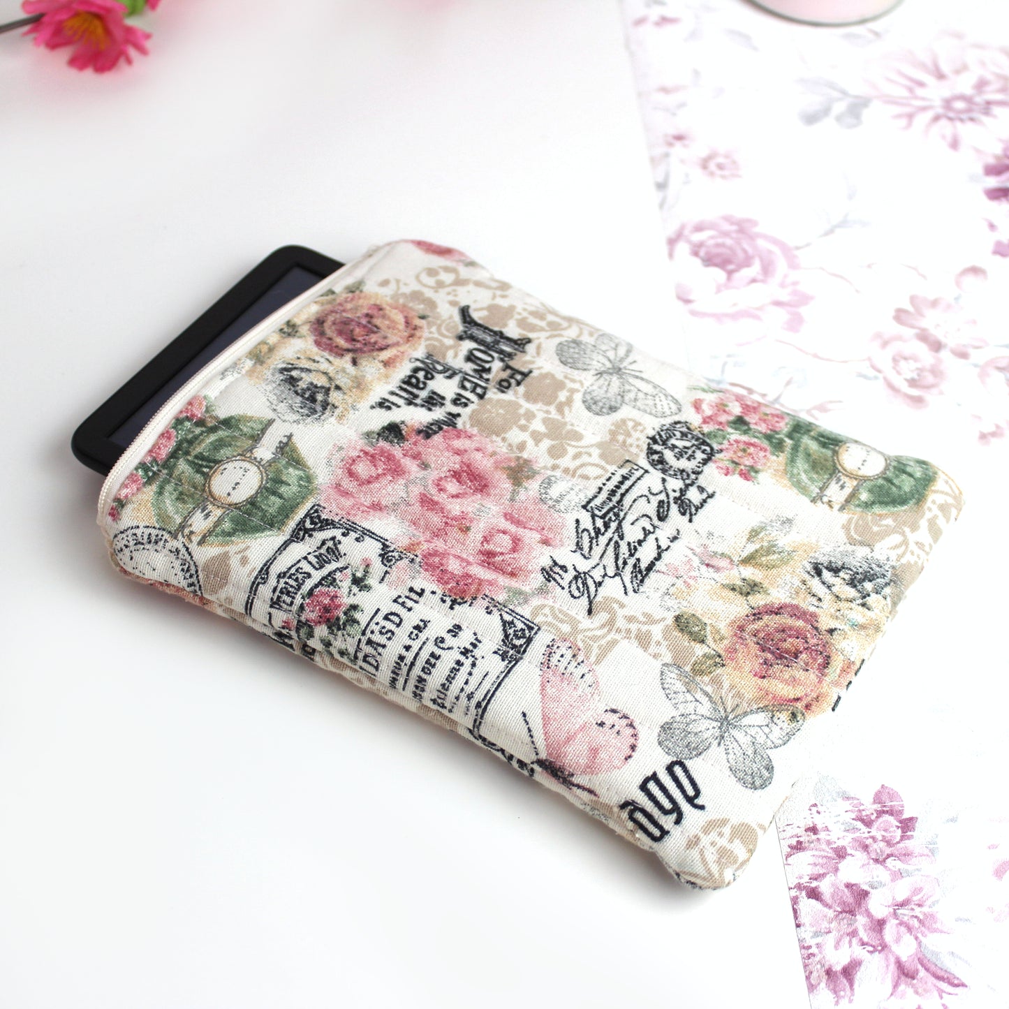 E-Reader Hülle - romantisches vintage Design - passend für Kindle, Tolino, Kobo