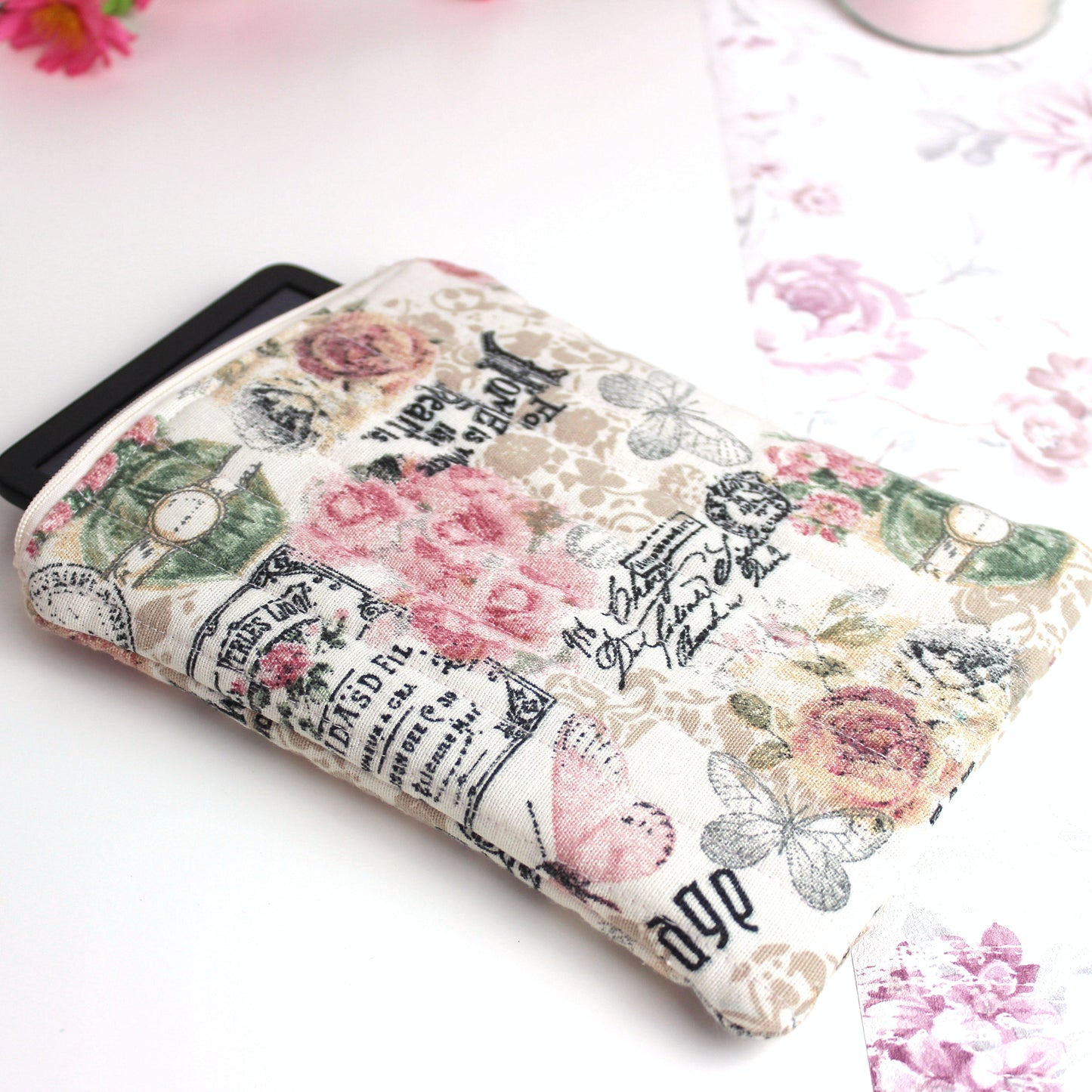 E-Reader Hülle - romantisches vintage Design - passend für Kindle, Tolino, Kobo
