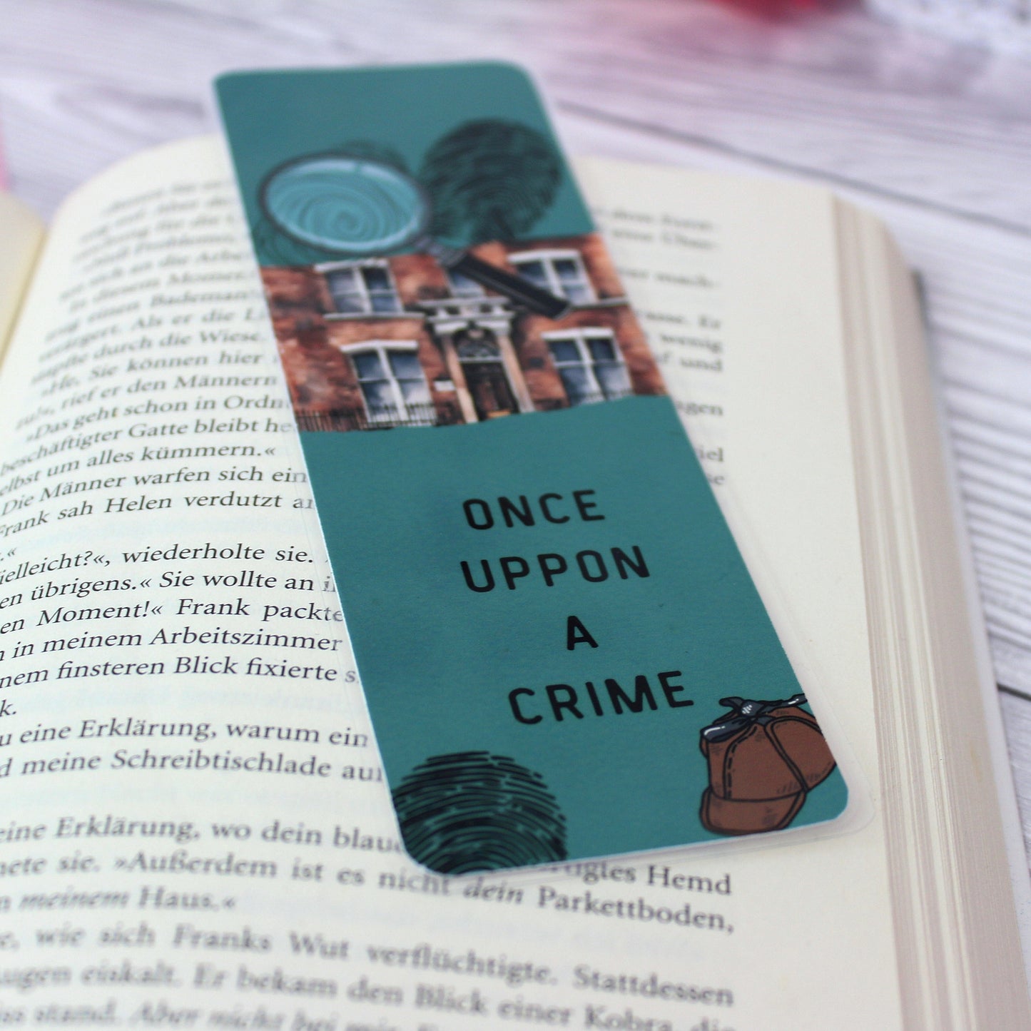Lesezeichen - Once uppon a crime - Lesezeichen für Krimifans - einseitig bedruckt