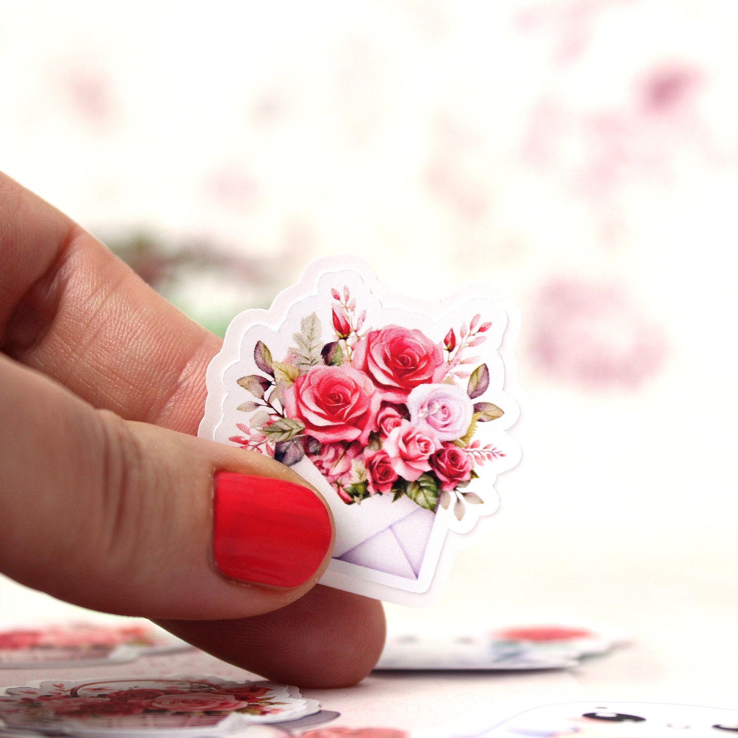 Sticker Set Geister und Rosen - 7 Stück