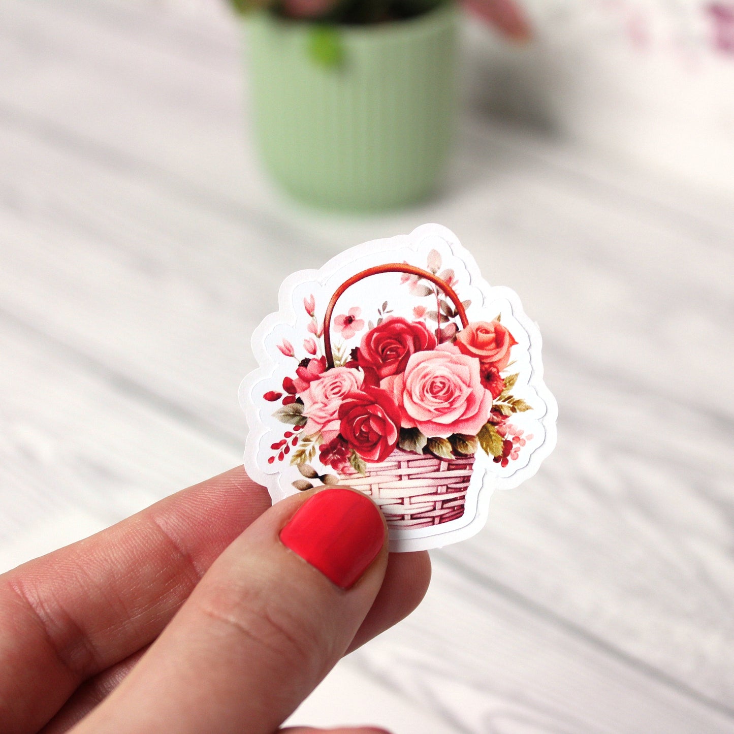 Sticker Set Geister und Rosen - 7 Stück
