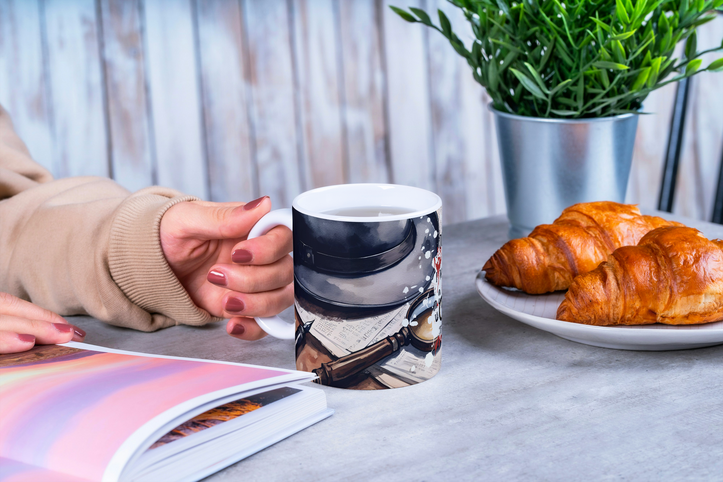 Tasse Kaffeebecher Crime - Keramiktasse 325ml