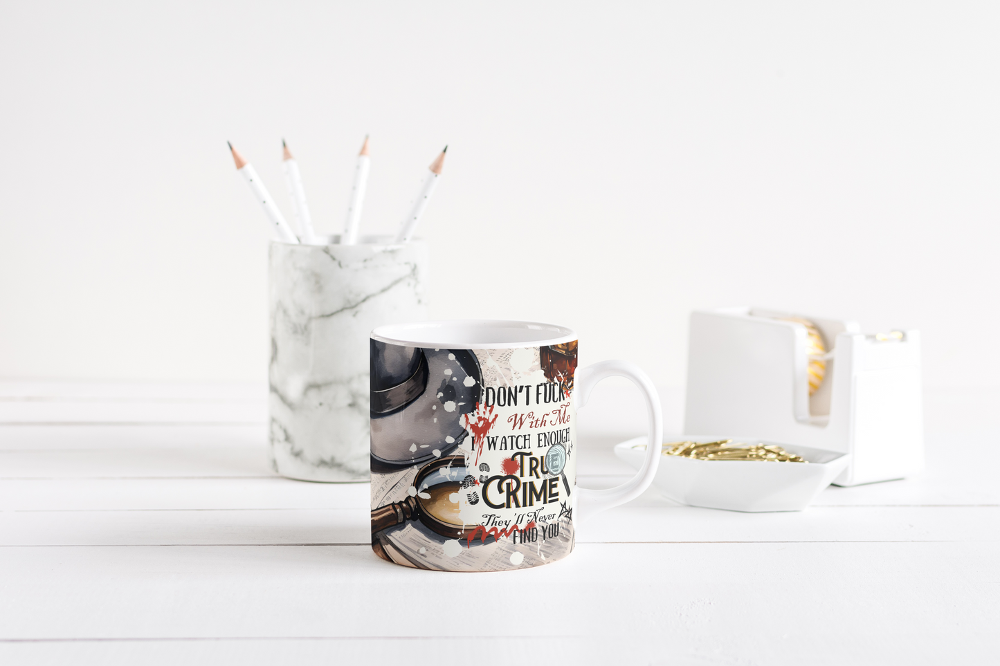 Tasse Kaffeebecher Crime - Keramiktasse 325ml