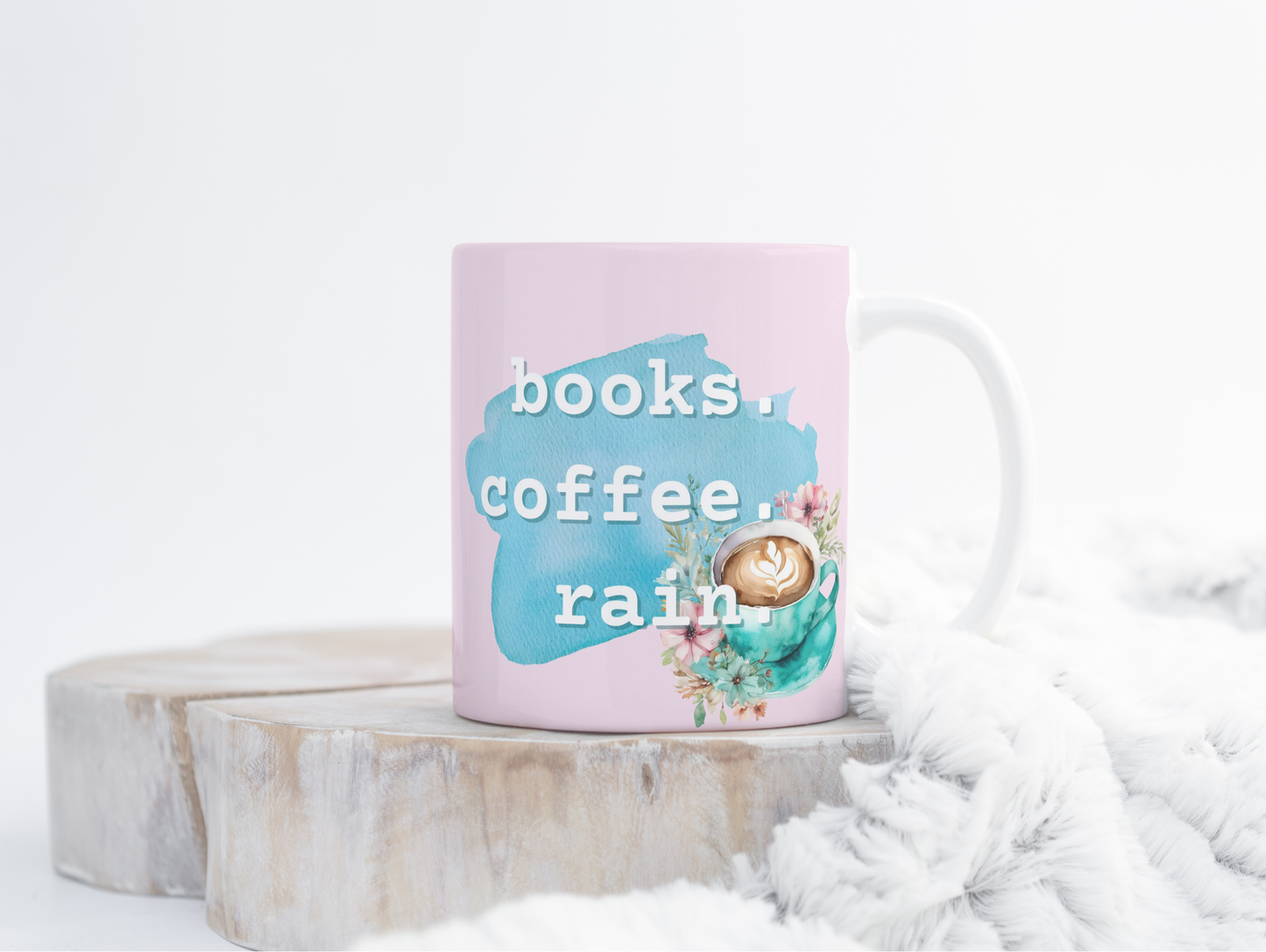 Tasse Kaffeebecher - books coffee rain - Keramiktasse - 325ml