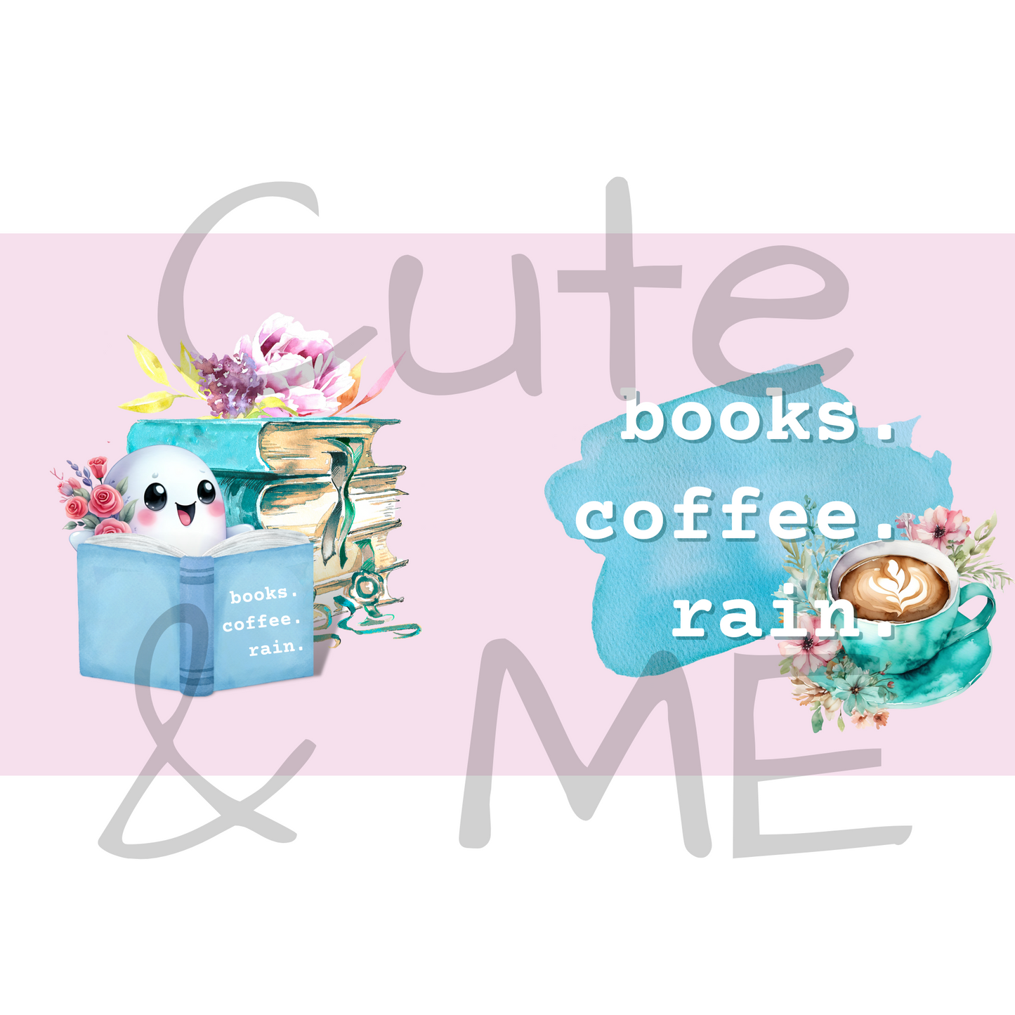 Tasse Kaffeebecher - books coffee rain - Keramiktasse - 325ml