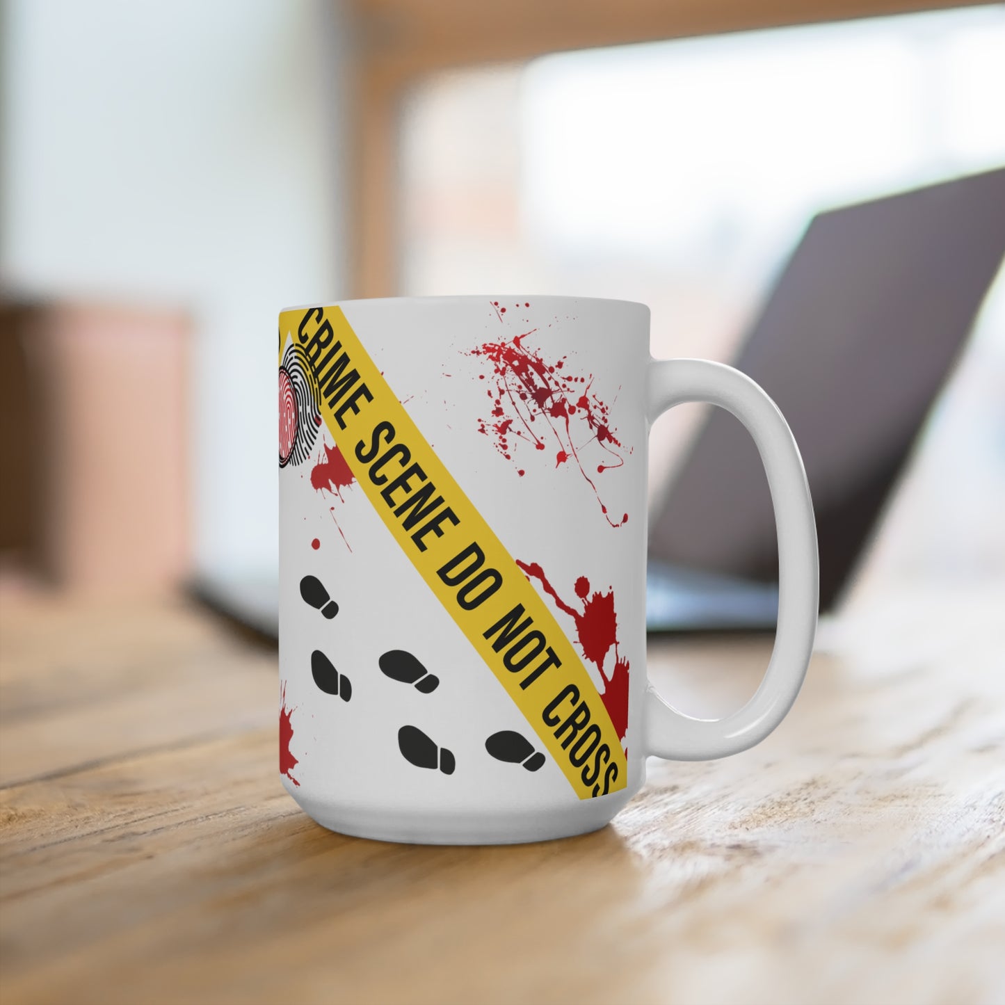 Crime Scene Kaffeetasse für Krimiliebhaber