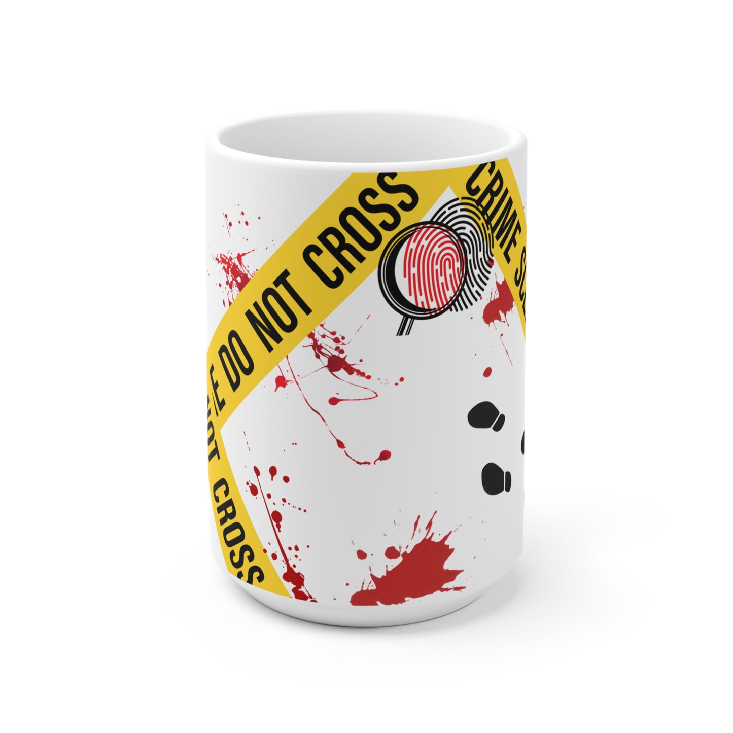 Crime Scene Kaffeetasse für Krimiliebhaber