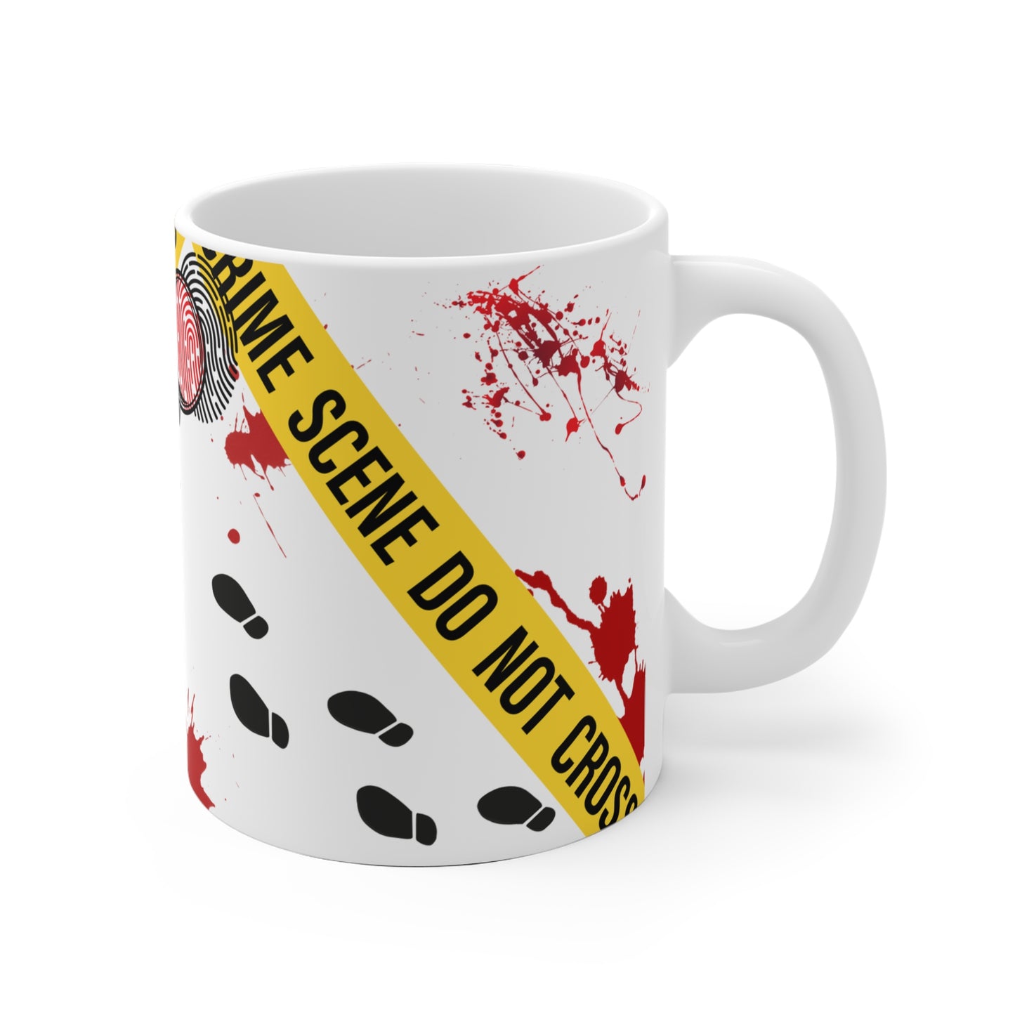 Crime Scene Kaffeetasse für Krimiliebhaber