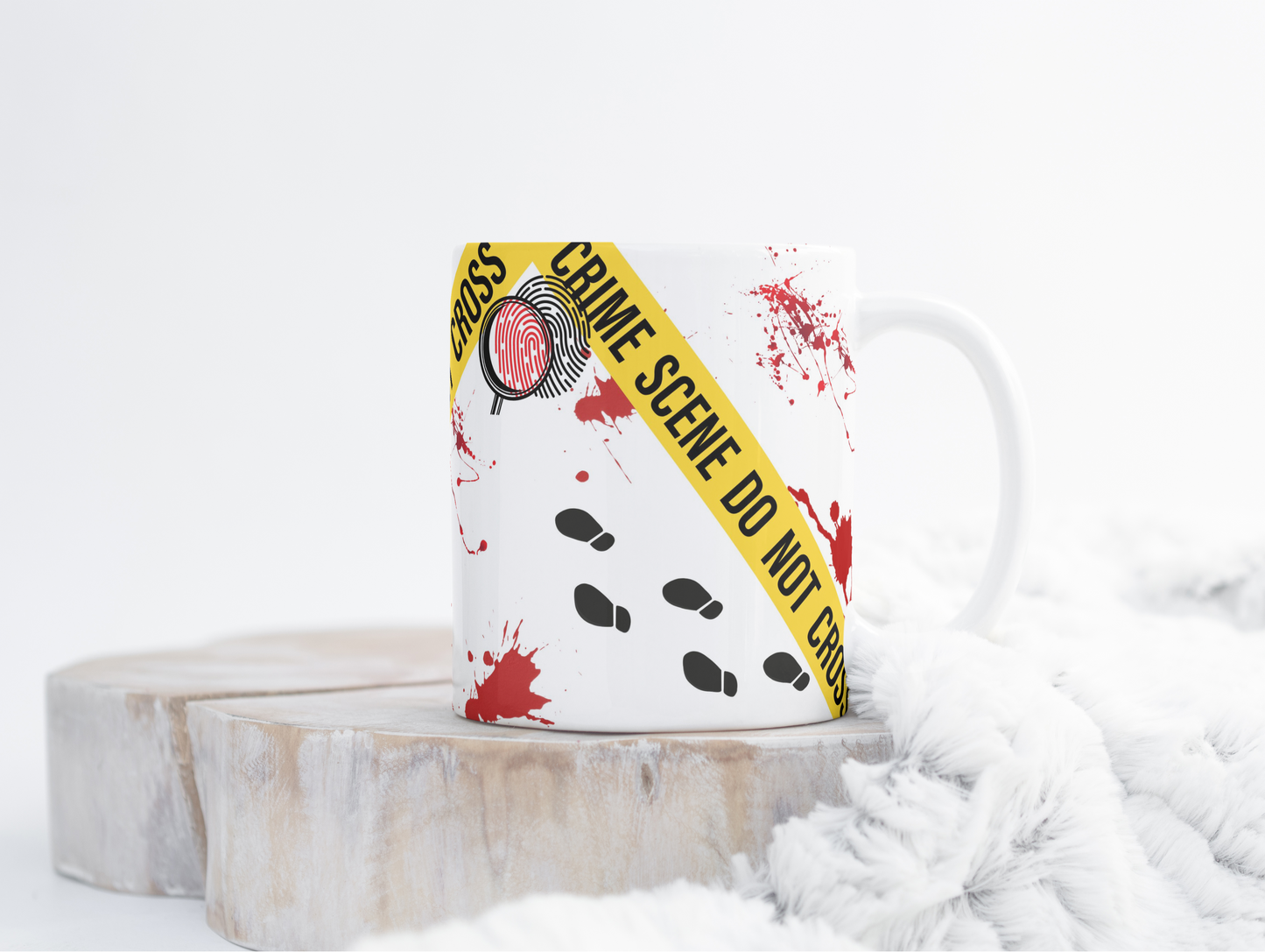 Crime Scene Kaffeetasse für Krimiliebhaber