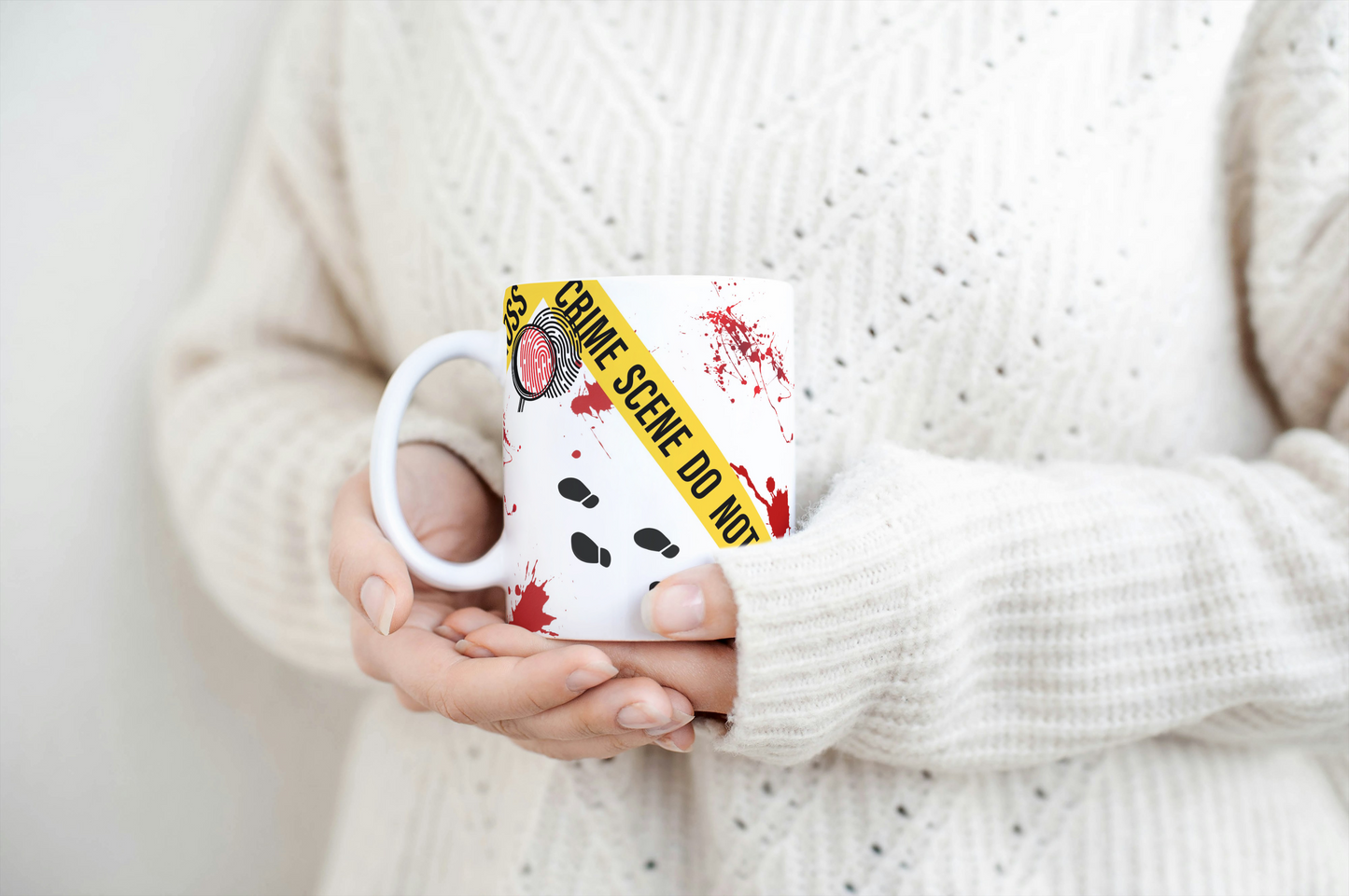 Crime Scene Kaffeetasse für Krimiliebhaber