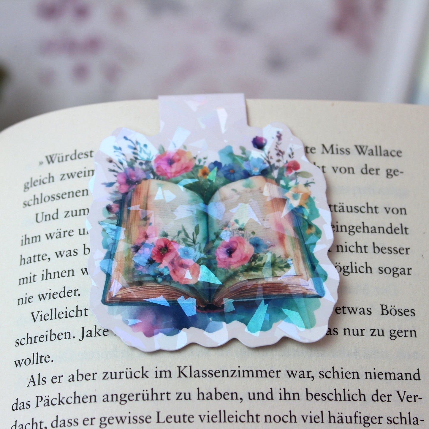 Magnetisches Lesezeichen Buch Wasserfarben Design