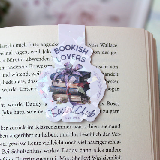 Magnetisches Lesezeichen -Bookish lovers Social Club - lila