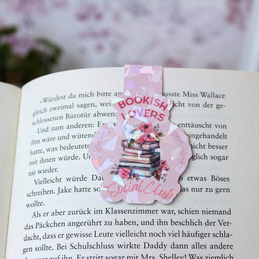 Magnetisches Lesezeichen -Bookish lovers Social Club - rosa