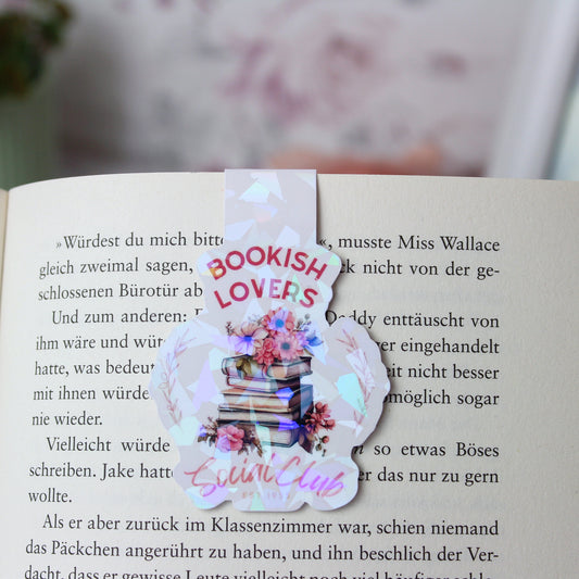 Magnetisches Lesezeichen -Bookish lovers Social Club - hellrosa