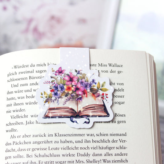 Magnetisches Lesezeichen Buch mit Wildblumen - Design 5