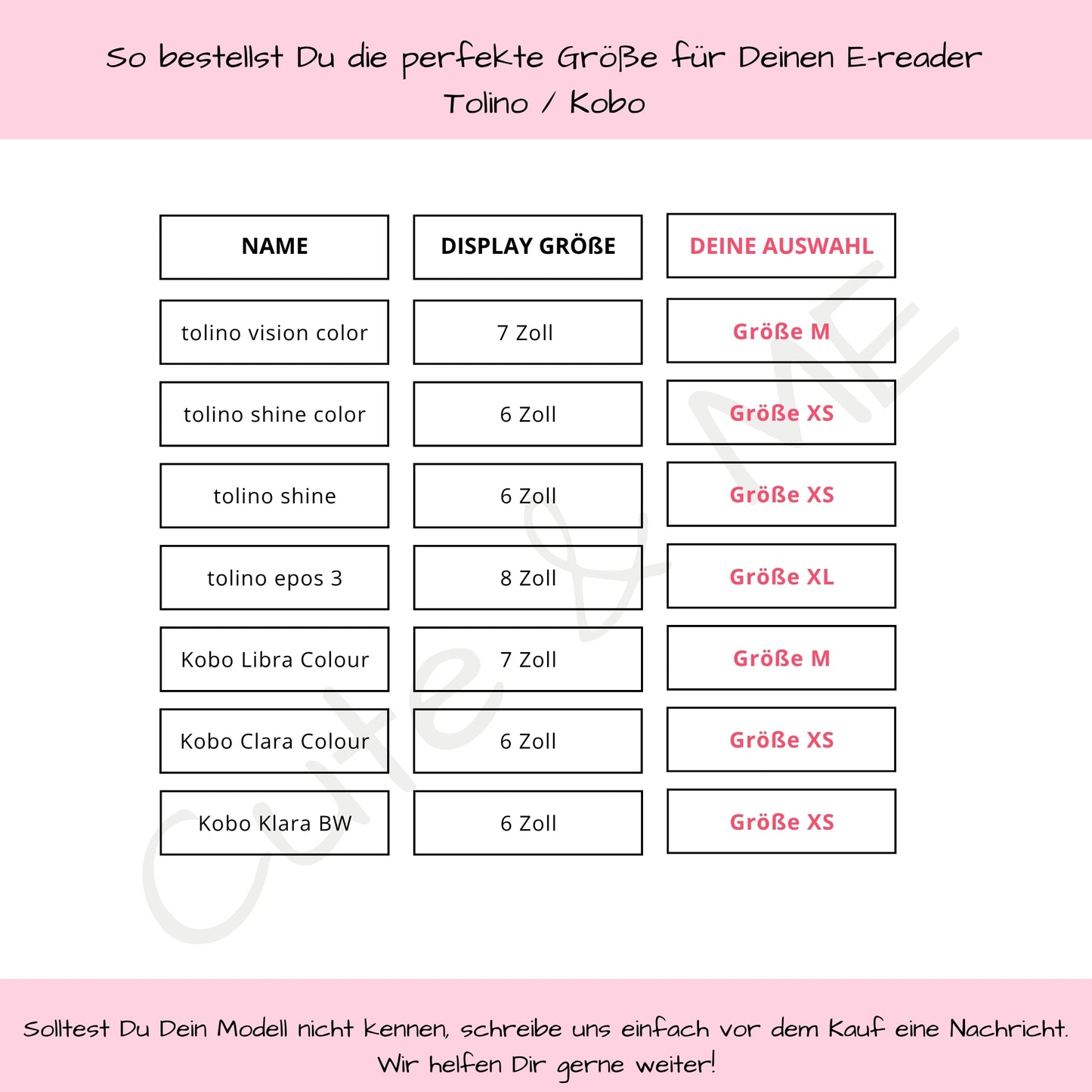 E-Reader Hülle - Rosen rosa-weiß - passend für Kindle, Tolino, Kobo